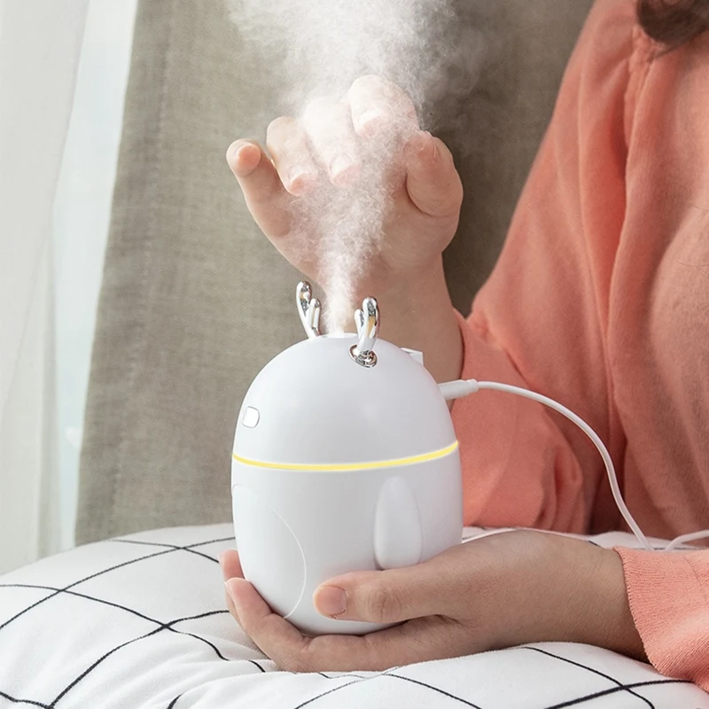 

Lovely Deer Air Humidifier USB Ultrasonic Cool Mist Maker Fogger LED Light Mini Aroma Diffuser Essential Oil Humificador