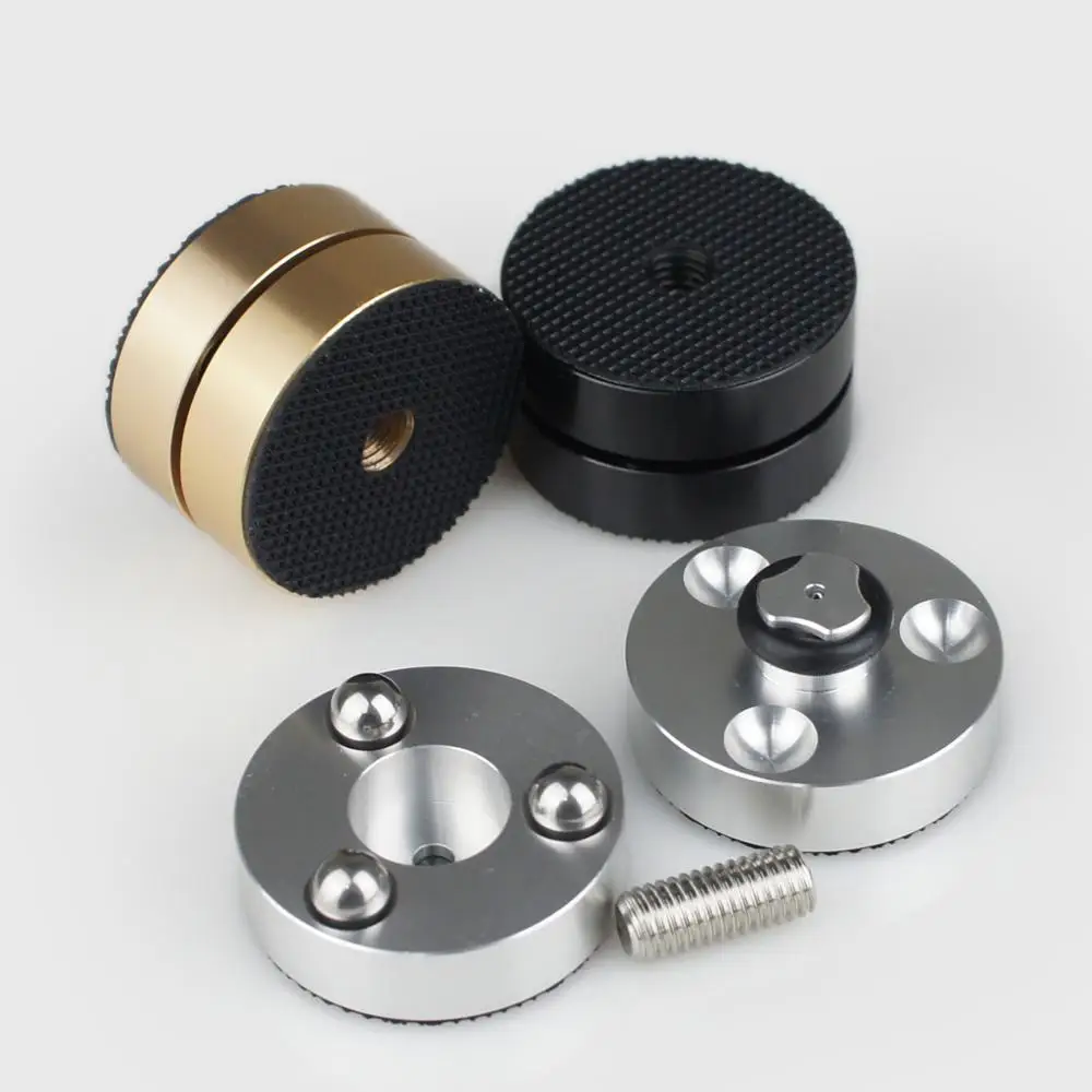 Alto-falante à Prova de Choque Alumínio Inoxidável Spike Pads Amplificador Bola Cerâmica Isolamento Suporte Pés 4 Pçs 39mm Aço - Image 2