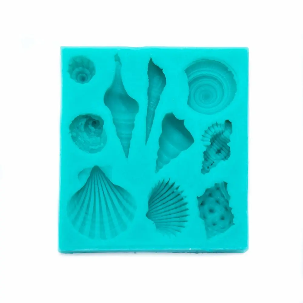 

Cake Decoration Tools DIY Sea Creatures Conch Starfish Shell Fondant Cake Candy Silicone Molds Creative DIY Chocolate Mold