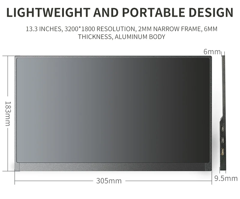 Ультра тонкий 13," дюймовый 4K type-C портативный монитор для телефона ноутбука PS4 переключатель Xbox игровые мониторы светодиодный дисплей USB C HDMI