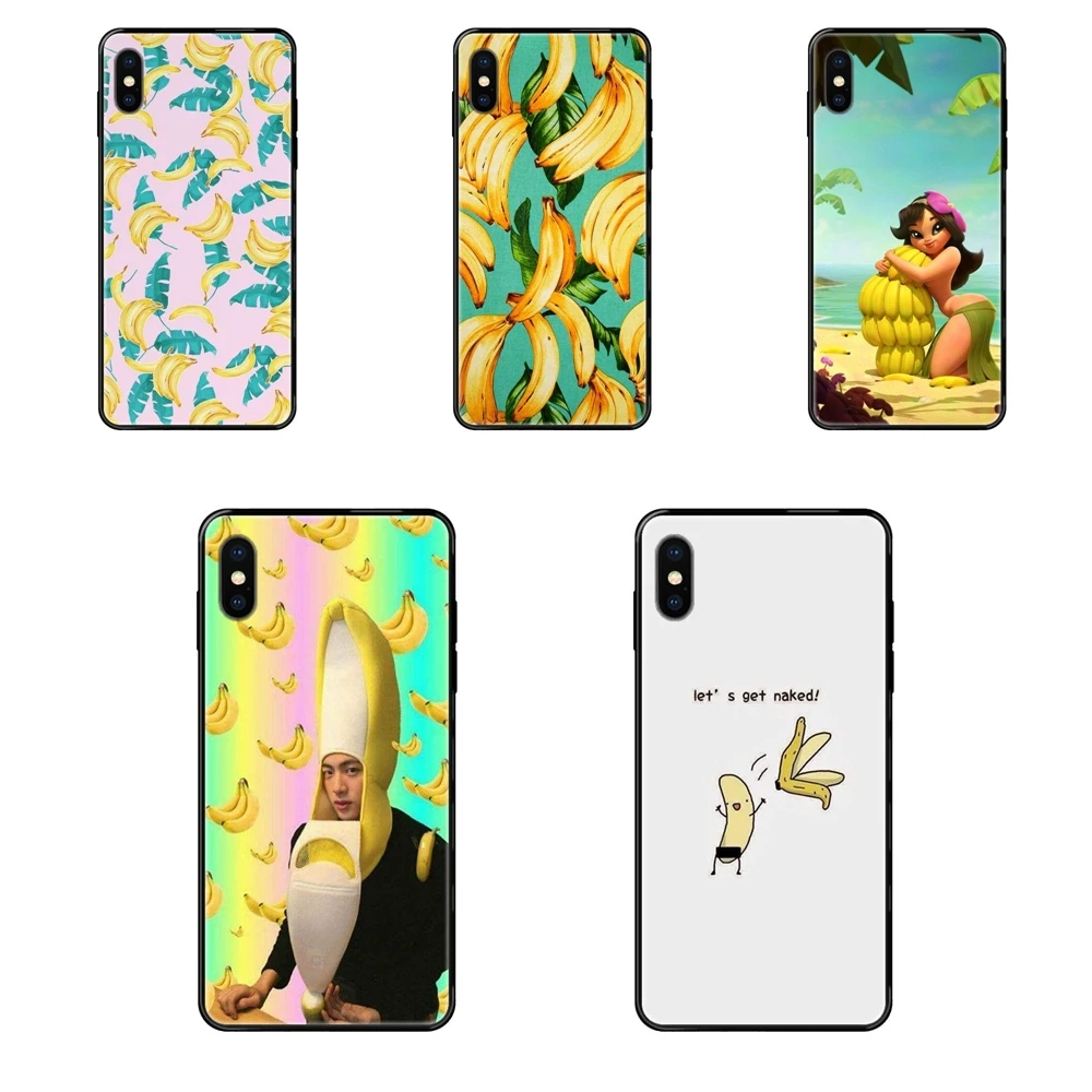 Banana Leaf Leaves Fruit Tropical Food Summer Black Soft TPU Luxury Fashion Phone Case For Xiaomi Mi Note A1 A2 A3 5 5s 6 8 9 | Мобильные
