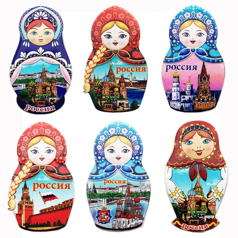 Новинка лидер продаж Москва Россия кукла 3D полимерные магниты на холодильник