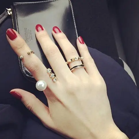 Modus minimalismus joint ringe kreuz link kette design midi perle finger bands strass dekoration weibliche circlets Modus minimalismus joint ringe kreuz link kette design midi perle finger bands strass dekoration weibliche circlets