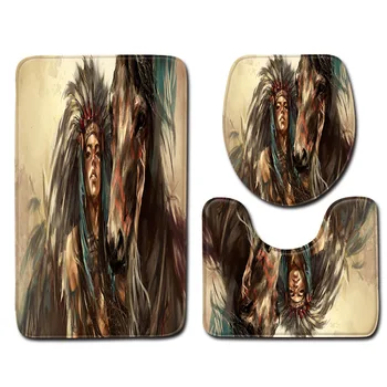 

Bathroom Mat Bathroom Mat Toilet Three-Piece Set Liner Foam Durable Cover Shower Carpets Bathroom Mat Set