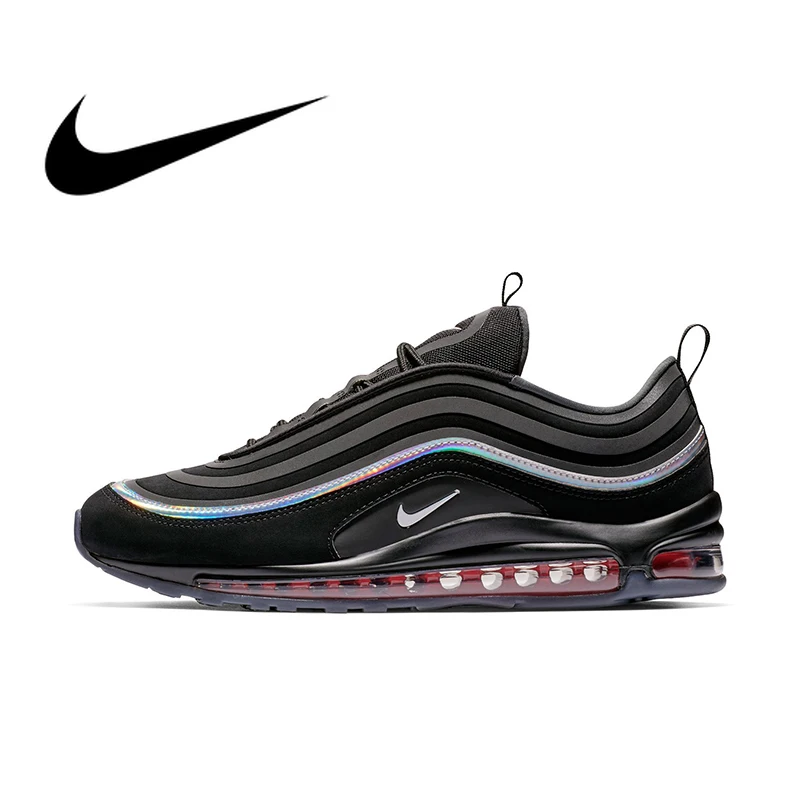 Оригинальные подлинные мужские кроссовки для бега Nike Air Max 97 Ul '17 Ultra, лазерные светоотражающие полосы, спортивные уличные беговые кроссовки