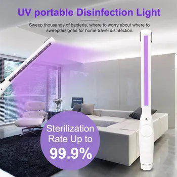 

Handheld UV-C Germicidal Lamp Disinfection Lamp Portable Home Travel 8LED Lamp for Hotel Toilet Car Pet Germs