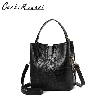 

Women Handbag New Fashion Classic Women Shoulder Bag Simple Leisure High capacity ladies Messenger Bag Stone Pattern Bucket