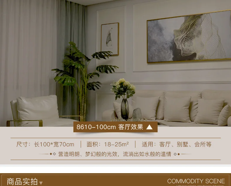 Crystal lamp living room ceiling lamp rectangular modern minimalist atmosphere home hall bedroom restaurant room lamp led lamps
