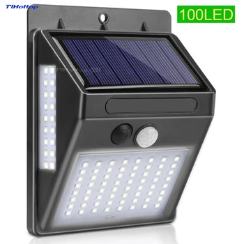 

100 LED Solar Light Outdoor Solar Lamp PIR Motion Sensor Wall Light Waterproof Solar Powered Sunlight for Garden Decoration