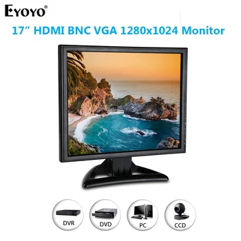 

EYOYO EM17A 17" HD 1280x1024 LCD Monitor PC Computer Screen Display With VGA AV HDMI BNC Speakers For DVR DVD CCTV Camera 4:3