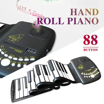 

Flexible Roll Up Piano Electronic Organ D88K10 88 Key USB Charging Gift School Electronic Keyboard Piano Beginner