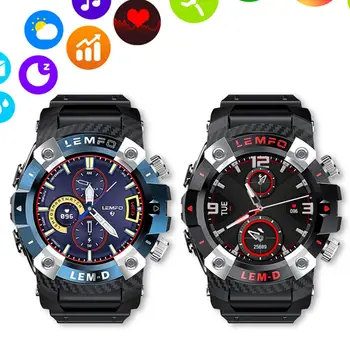 

2020 New LEMD Smart Watch Men Bluetooth 5.0 Earphones 360*360 Full Touch HD Screen Sport Smartwatch Bracelet For Android iOS