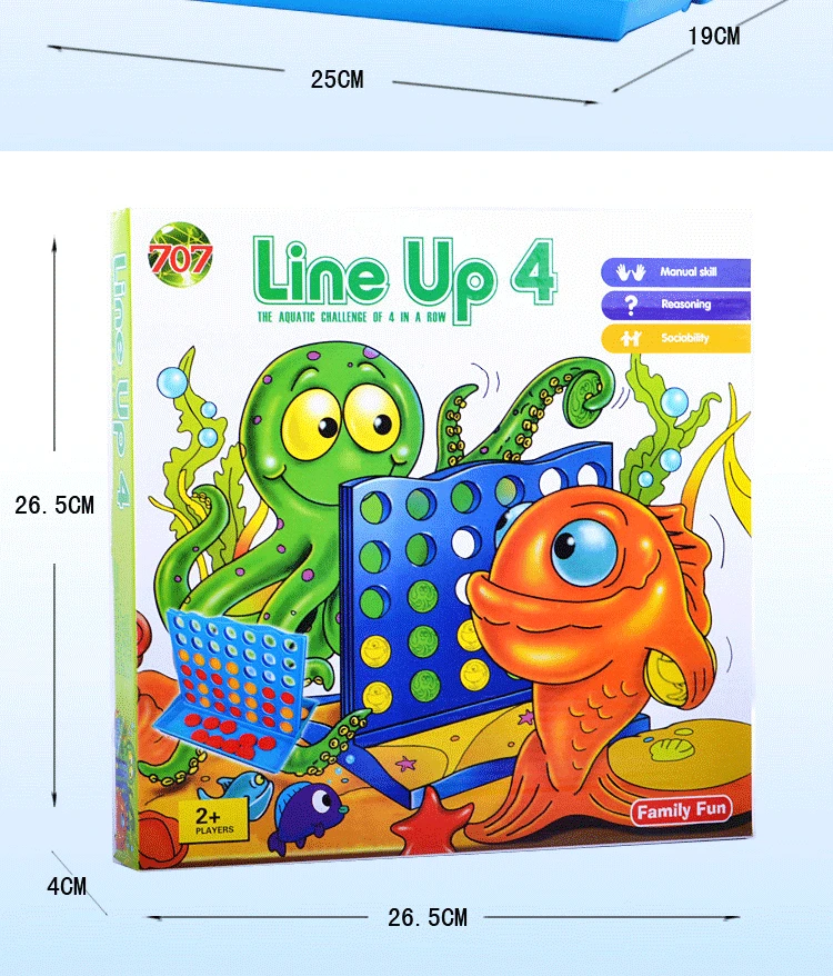 Four in a Row Chinese Four Linked Rings Puzzle Five-in-a-row Quarto Children'S Educational Toy Card Plastic Toy Manufacturers Wh