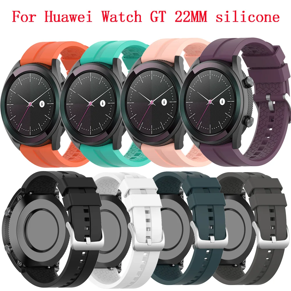 

22mm Silicone Wrist strap For Huawei Watch GT 42mm 46mm/Samsung gear s3/ Honor Watch Magic Sport Bracelet watch Band Straps