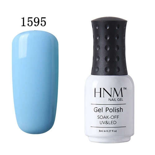 HNM 8 мл УФ-гель для ногтей светодиодный светильник Гель-лак 58 цветов Гель-лак чистые цвета Полупостоянный Гель-лак для ногтей основа Топ - Цвет: 1595