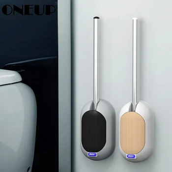 

ONEUP Stainless Steel Toilet Brush Creative Wall-mount Cleaning Brush Household Bathroom Cleaning Products Bathroom Accessories