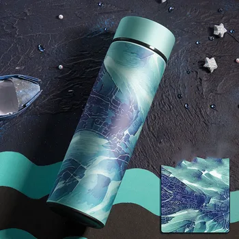 

ZOOOBE Fashion Double Wall Thermos Tea Coffee mug Cup Stainless Steel Vacuum Flask Insulated with Infuser Thermocup Best gift