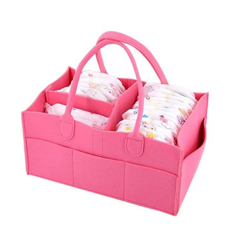 

Baby Diaper Bag Portable Organizer Holder Bag for Nappy Changing Table and Car, Nursery Essentials Toys Mum Nuring Baby Tote Bag