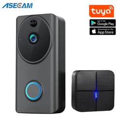 1080P vidéo sonnette camera surveillance exterieur sans fil maison intelligente Tuya App appel téléphonique Audio interphone sans fil porte cloche caméra 