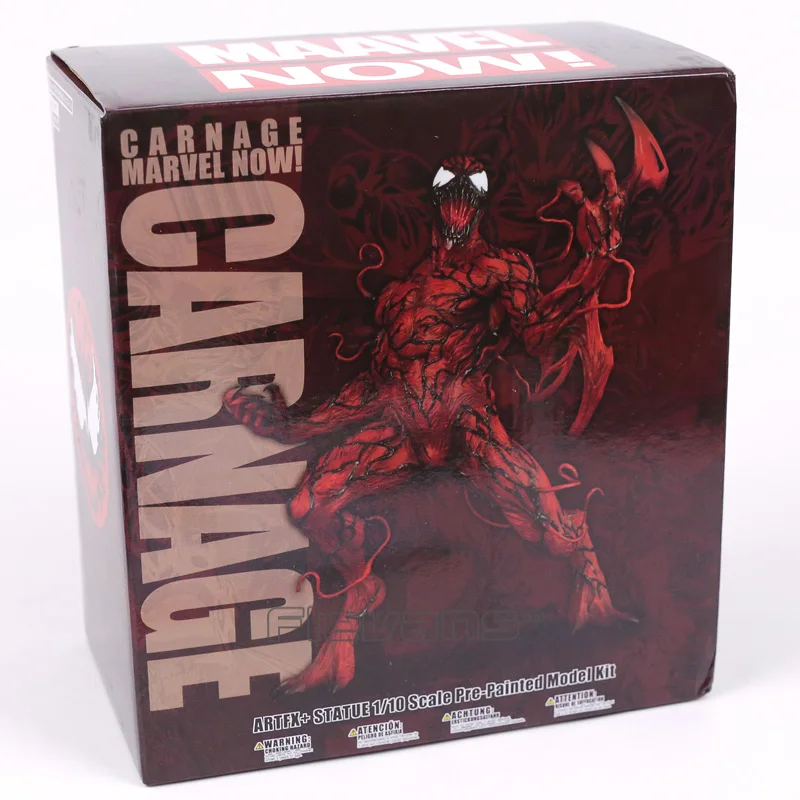 Марвел сейчас! The Amazing Spider-man Carnage 1/10 масштаб Коллекционная ПВХ фигурка модель игрушки