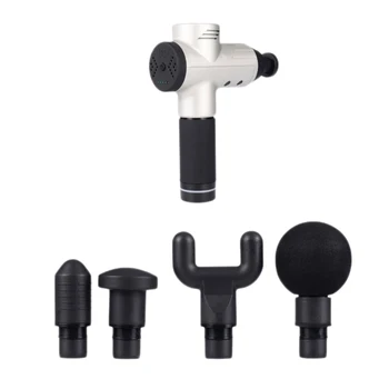 

Muscle Massager Muscle Pain Management Body Relaxation Therapy Machine Device with 4 Replacement Heads EVA Box EU Plug