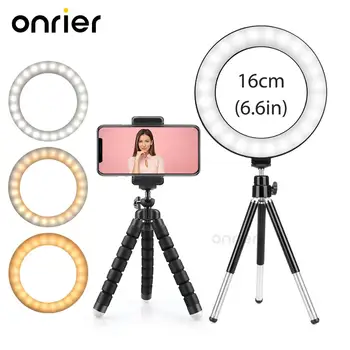 

Onrier Ring Light Video LED Beauty Ring Light Photography Dimmable Ring Lamp for Selfie/Live Show OLS12A