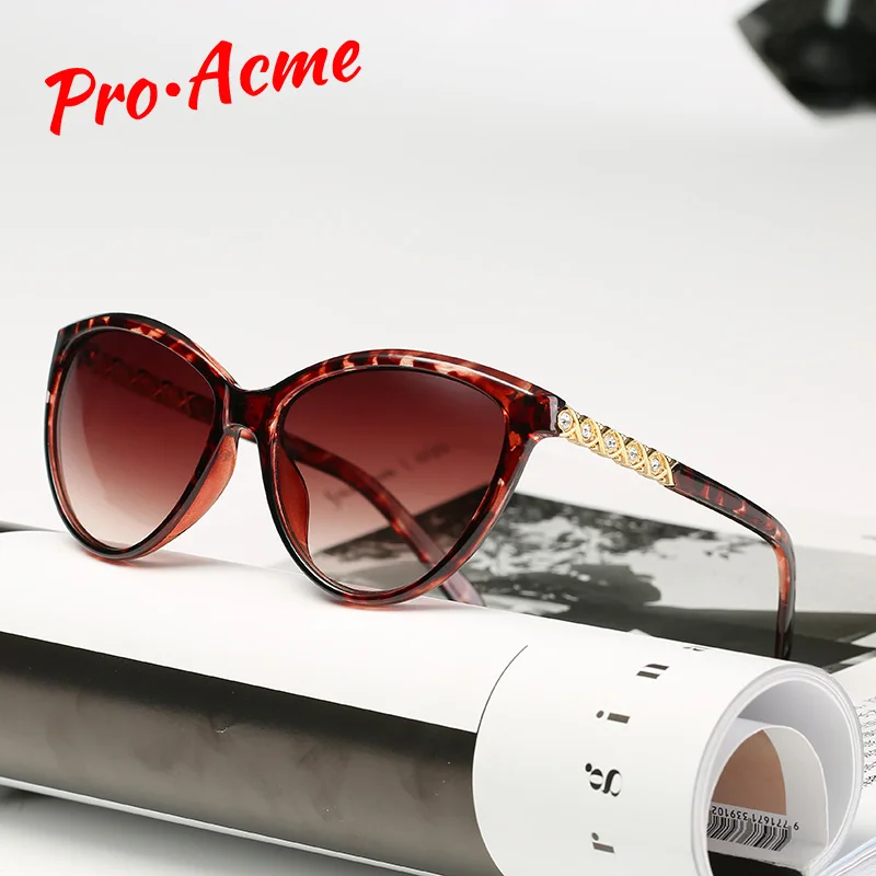 Pro Acme фирменный дизайн кошачий глаз солнцезащитные очки для женщин