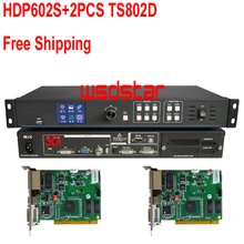 HDP602S+ 2 шт. TS802D USB& SDI светодиодный видео процессор Вход USB/SDI/HDMI/DVI/VGA/CVBS 1920*1200 1920*1080 светодиодный экран в аренду видео процессор работать с RV901 RV908 Лидер продаж