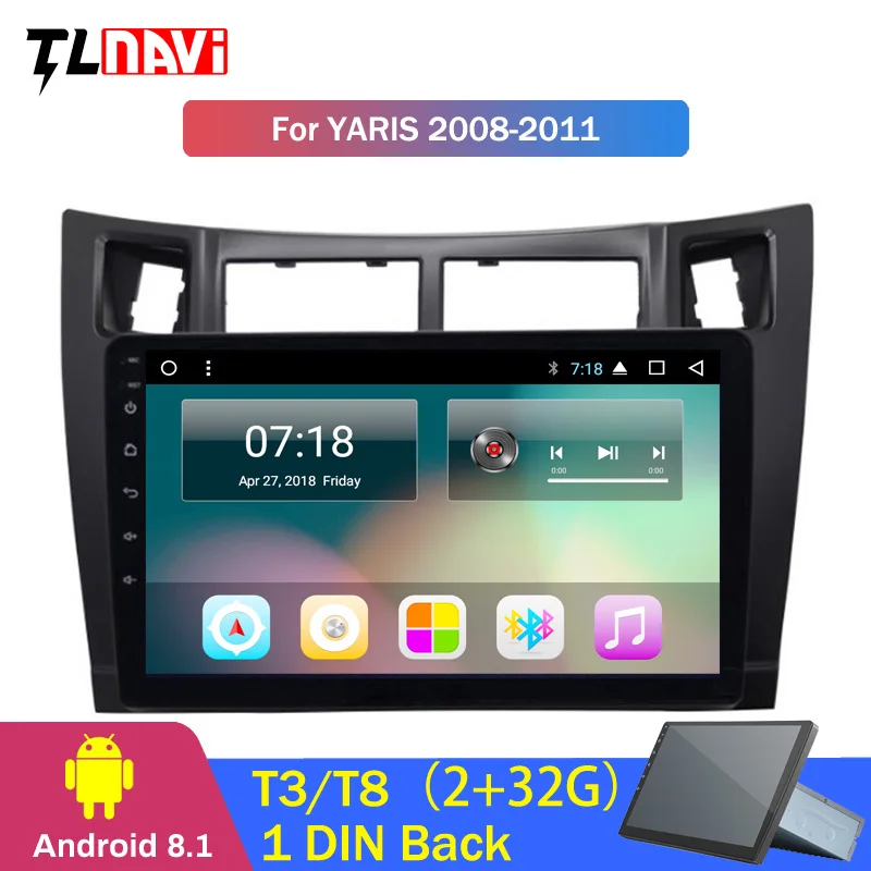 2G RAM 32G ROM Android 8.1 Car DVD player for toyota VIOS yaris 2008-2011 GPS Navigation With Bluetooth/WIFI/USB