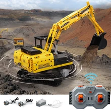 Máquina escavadora de engenharia urbana 2.4g de alta tecnologia plug-in controle remoto construção tijolos bloco carro brinquedo para crianças