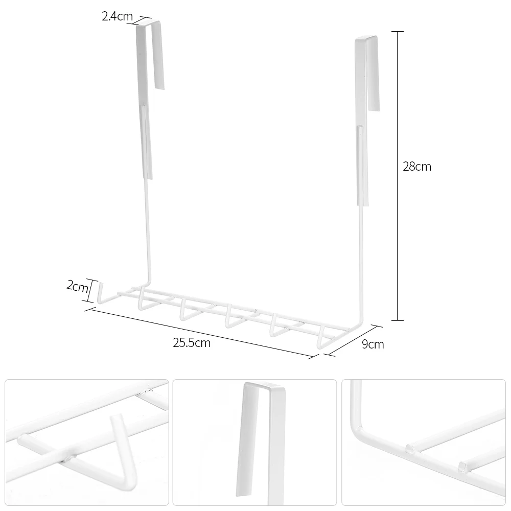 

Iron Kitchen Bathroom Organizer Storage Shelf Multi-functional Cupboard Hanging Hook Shelves For Towel Chest Cup Drainer Holder