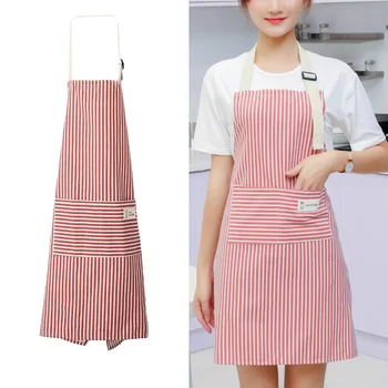 

1PC Cotton and Linen Apron Sleeveless Cooking Clothes Hanging Neck Apron Bib Apron for Baking Painting