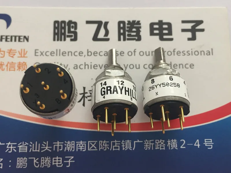 1 шт. США GRAYHILL 26YY50258 0-14/15 переключатель поворотного кодирования с прямой вилкой