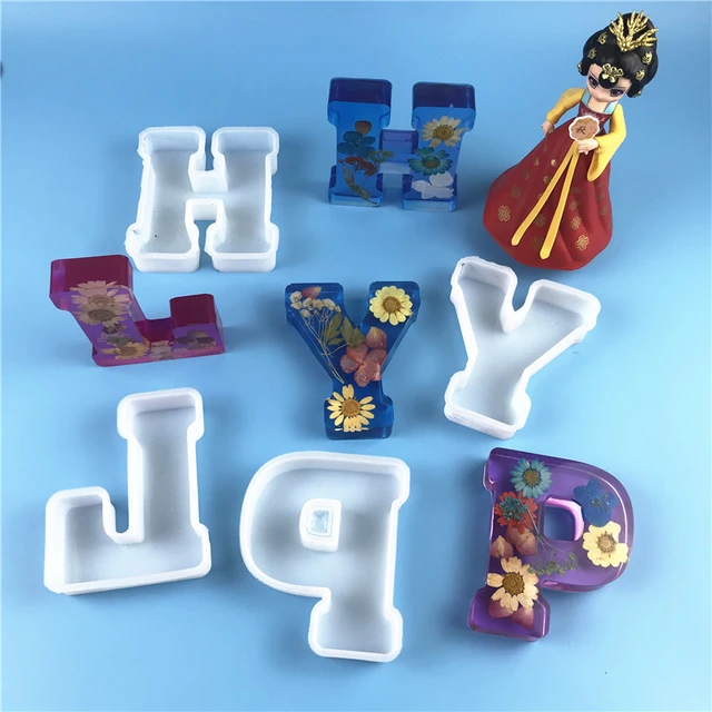 Large 11CM Alphabet Molds Epoxy Resin Mould English Letter Silicone Mold 3D  Alphabet Letter A To Z Mold Decor Mold for Birthday - AliExpress