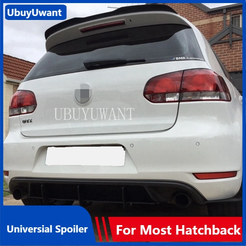 Universal Spoiler for 2008 2012 VW GOLF MK6 GTI & R Hatchback Spoiler ABS Car Tail Wing Rear