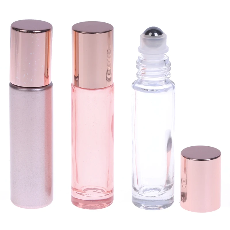 

Wholesale 10ml Essential Oil Perfume Bottle Roller Ball Thick Glass Roll On Durable For Travel Cosmetic Container