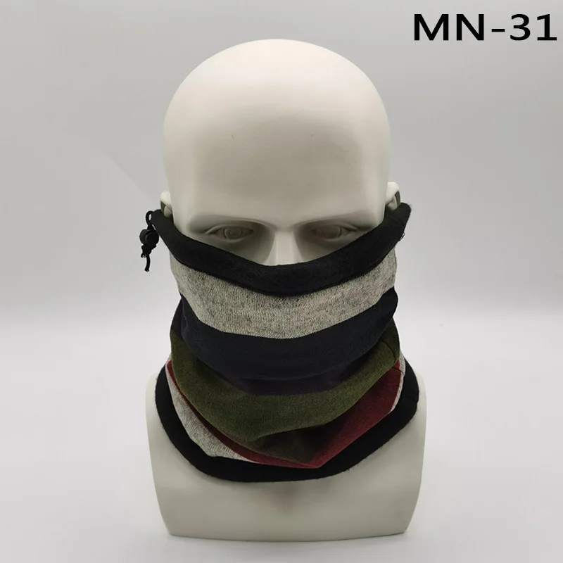 Модная мужская зимняя однотонная бандана, повязка на голову, шарф, теплый Многофункциональный бесшовный трубчатый головной шарф, маска для лица, кольцо, шарф унисекс