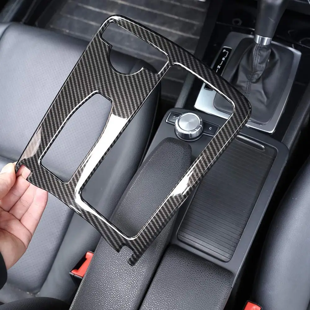

Car Styling Carbon fiber Multimedia Handrest Panel Covers For Mercedes Benz W204 W212 C Class E Class
