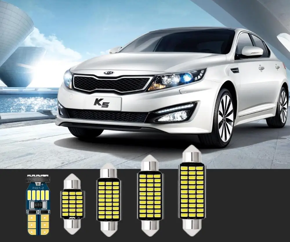 6 шт. для внутреннего освещения Kia T10 и 31 мм Amanti Borrego Cadenza Carnival Forte Koup Grand K2900 K900 1990