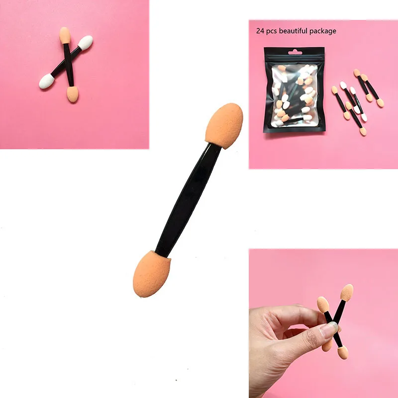 Fashion Disposable Eyeshadow Brushes Make up Dual Sided Sponge Nylon Sets Eye Shadow Brushes For Cosmetic 1