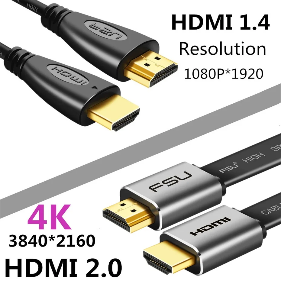 HDMI кабель 4K Высокоскоростной V2.0 3860*2160 папа-папа 3D HD для монитора компьютера ТВ PS3/4 проектор HD tv 0,5 м 1 м 1,5 м 2 м 3 м 10 м