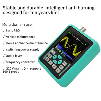 

DSO1511E+ 120M Bandwidth Digital Oscilloscope Car Repair 1 Channel Portable USB Rechargeable Multifunctional Mini Handheld