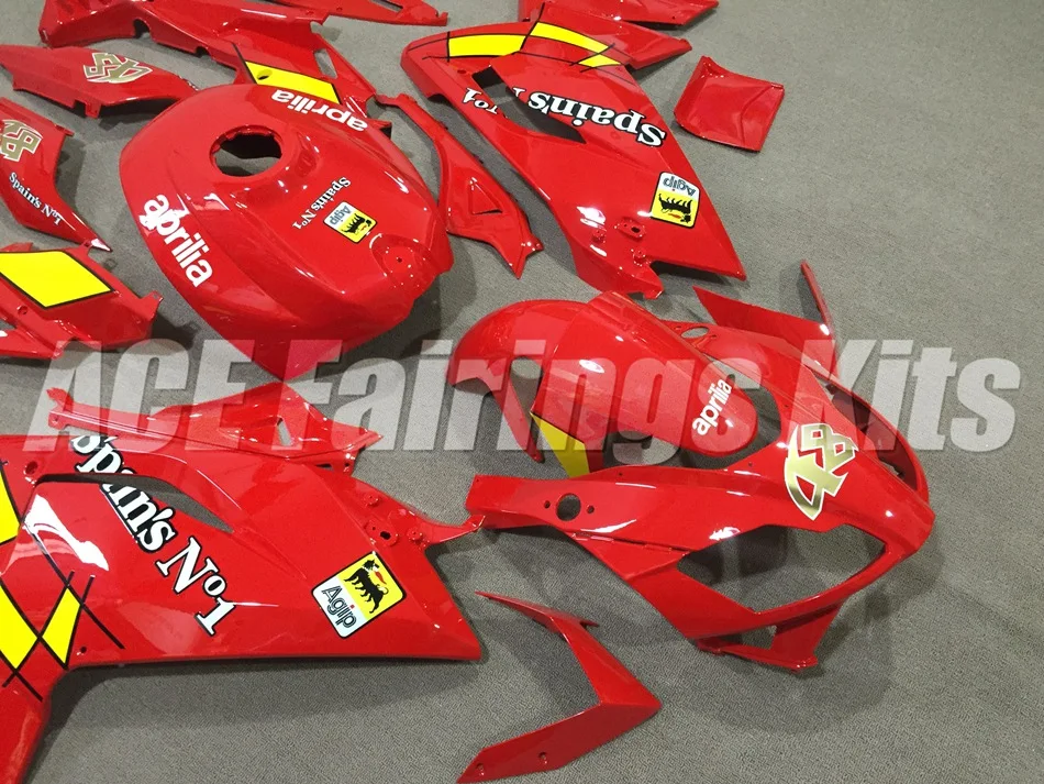 Литья под давлением обтекатель комплект подходит для Aprilia RS125 06 07 08 09 10 11 RS4 РСВ 125 2006-2011 Обтекатели Пользовательские Цвет красный, желтый