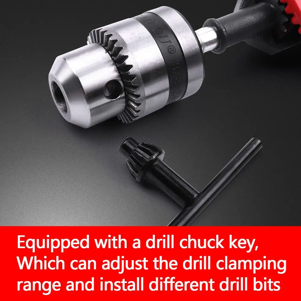 Hand Drill Manual 3/8-inch Capacity Speedy Powerful Manual Drill Double  Pinion Geared 3 Jaw Chuck Hand Drill for Wood Plastic Soft Metal By  STARVAST