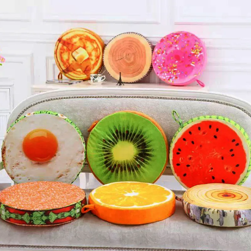 

Modern Simple Cushion Creative Funny Home Furnishing 3D Printing Fruit Stump Plush Cushion Pillow Sofa Cushion