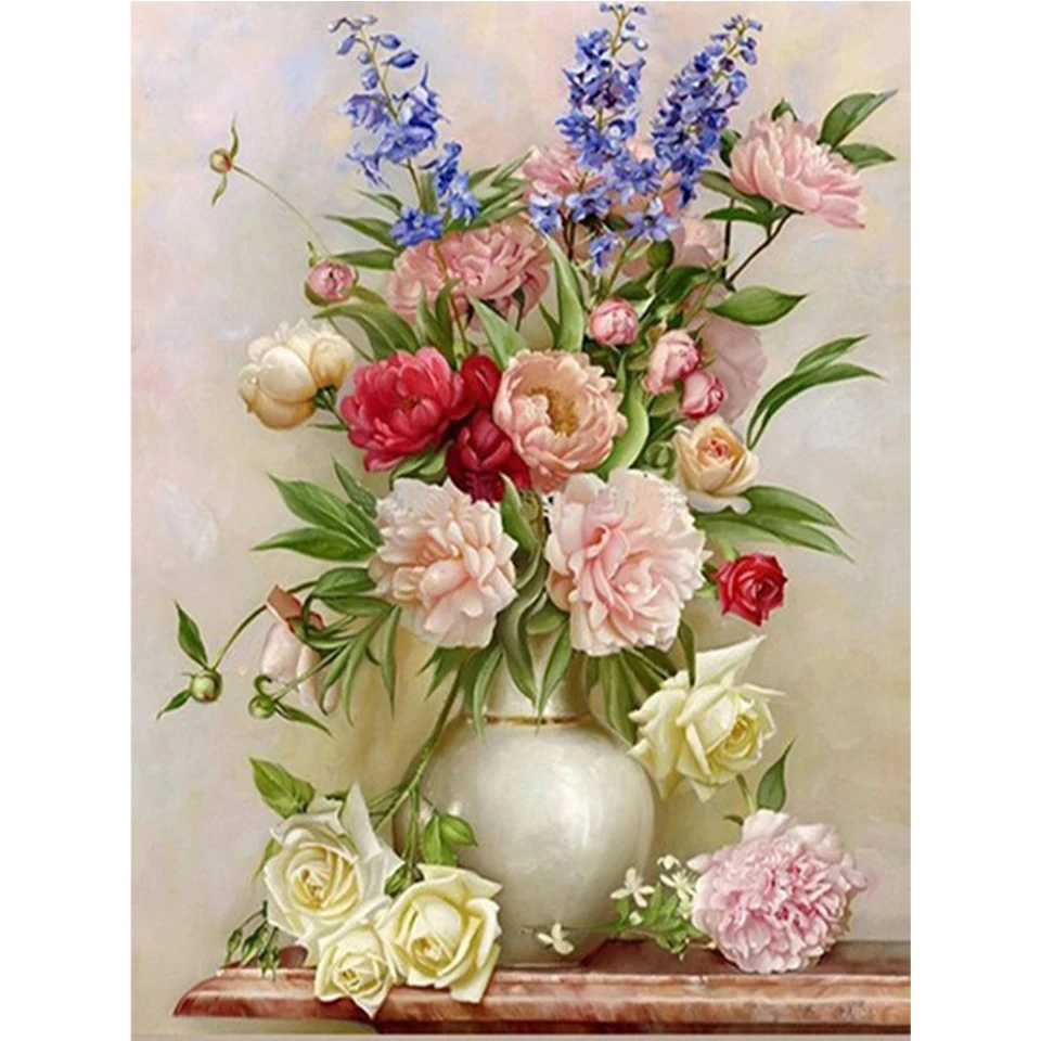 seven deadly sins diamond painting 5D DIY Diamond Painting Flower Rhinestone Picture Diamond Embroidery Vase Rose Mosaic Art Cross Stitch Kit Home Decoration Gift angel wing diamond painting 5D DIY Diamond Painting