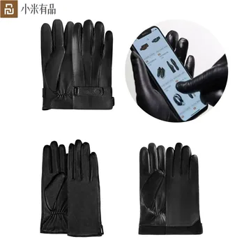 

New Youpin Qimian Lambskin Touch Screen Finger Gloves Waterproof Spanish Raw Soft Leather Warm Winter For Women Man Drive