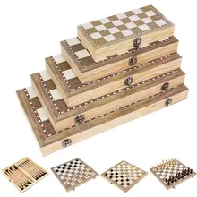3 в 1 складной деревянный набор с шахматной доской игры складные шахматы нарды шашки игрушка развлекательная Игра Подарок Индивидуальные шахматы