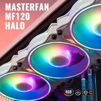 

MF120 HALO Dual Ring Addressable RGB Fan Liquid Radiator Computer Water Cooling System Waterblock for PC Computer Case