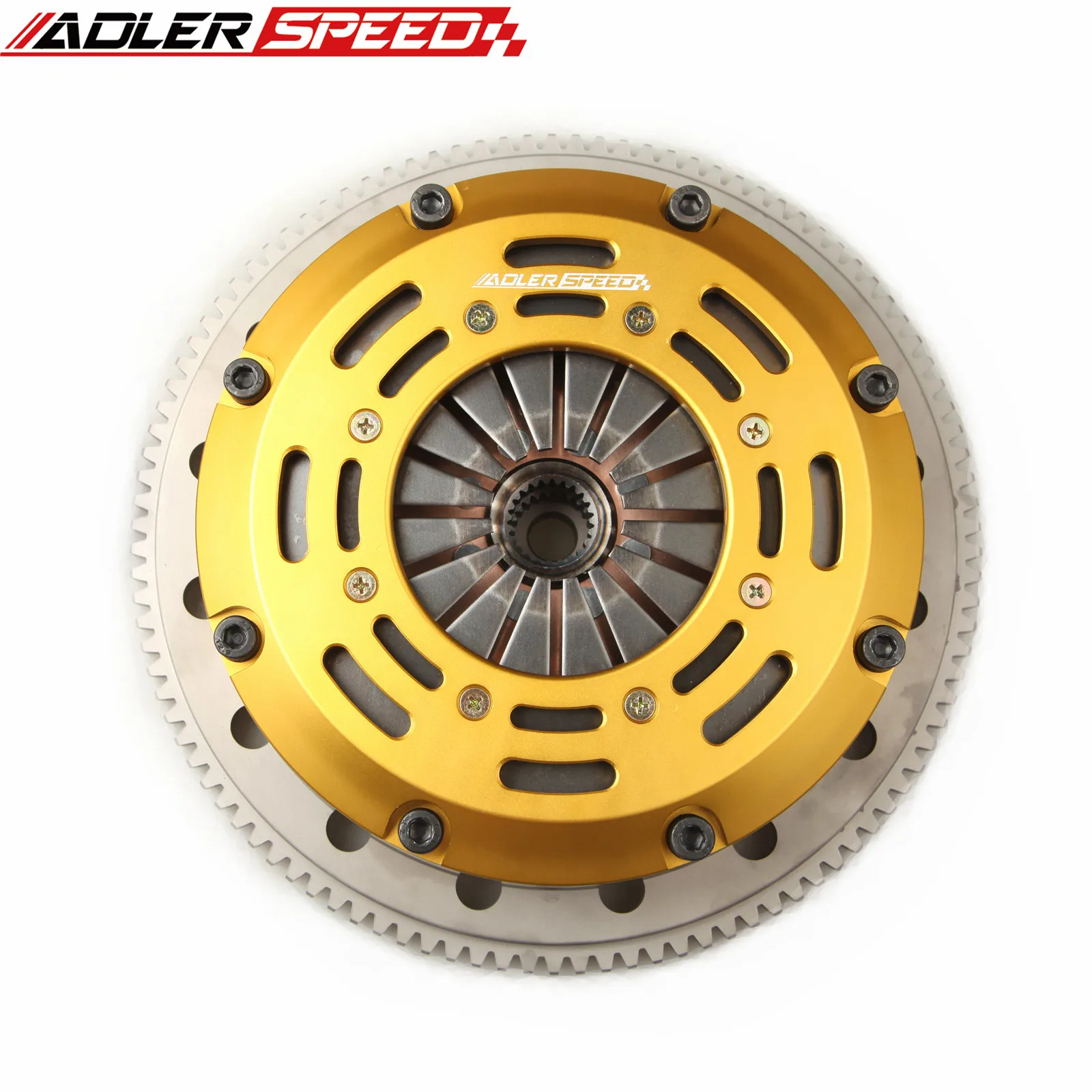 S+ ADLERSPEED 레이싱 클러치 트윈 디스크 세트 (ECLIPSE TALON TSi LASER RS 4G63 터보용) AWD 차량에만 6볼트 크랭크 장착 가능